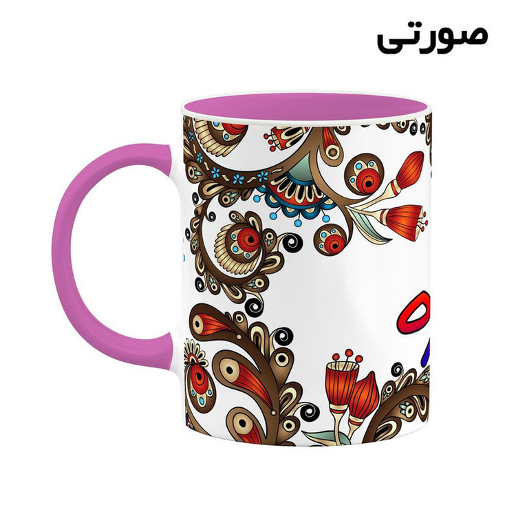 ماگ ( جعبه کادویی رایگان) اسم فیروزه سنتی گل و بته کد mgh46477