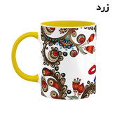 ماگ ( جعبه کادویی رایگان) اسم فیروزه سنتی گل و بته کد mgh46477