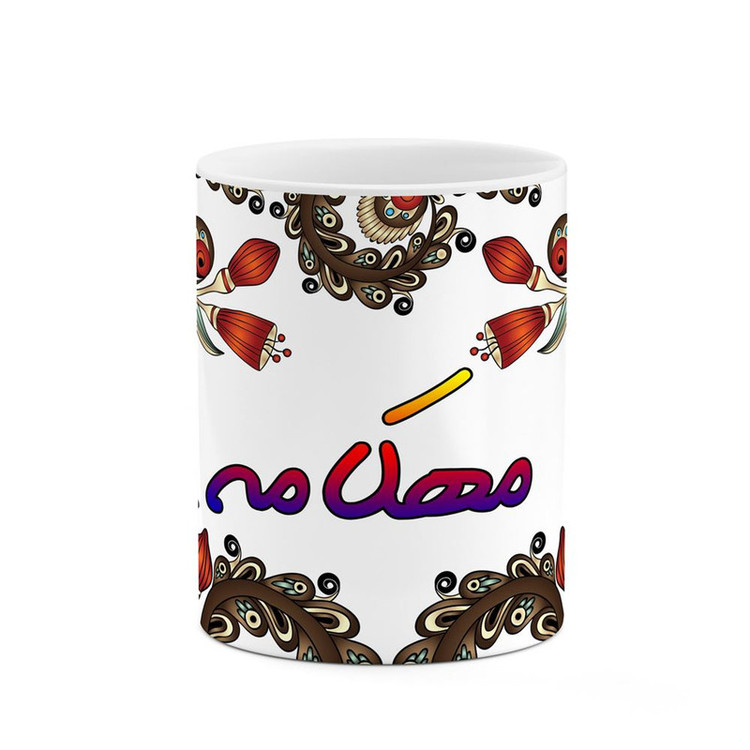ماگ ( جعبه کادویی رایگان) اسم مهکامه سنتی گل و بته کد mgh47803