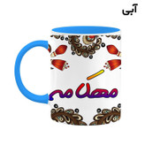 ماگ ( جعبه کادویی رایگان) اسم مهکامه سنتی گل و بته کد mgh47803