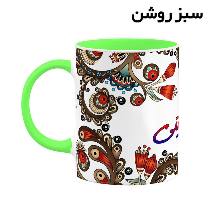 ماگ ( جعبه کادویی رایگان) اسم گل گیتی سنتی گل و بته کد mgh46725