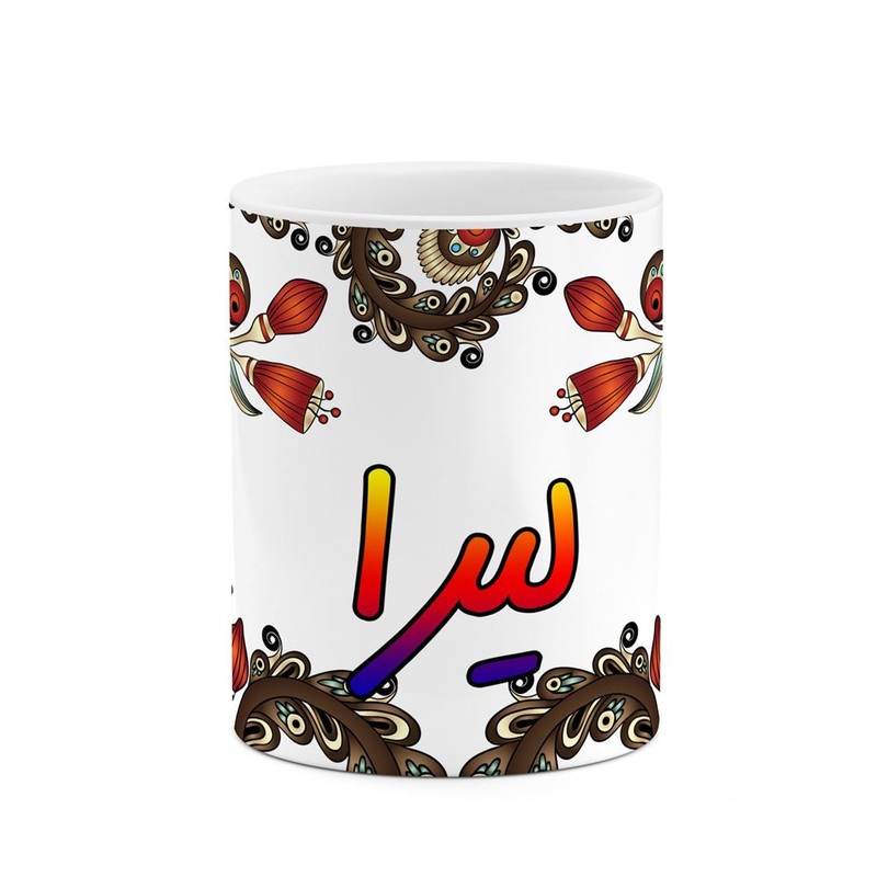 ماگ ( جعبه کادویی رایگان) اسم لیرا سنتی گل و بته کد mgh46923
