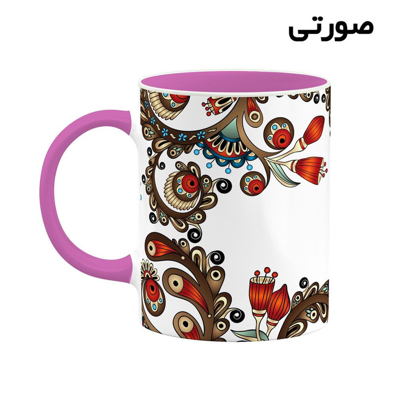 ماگ ( جعبه کادویی رایگان) اسم لیرا سنتی گل و بته کد mgh46923