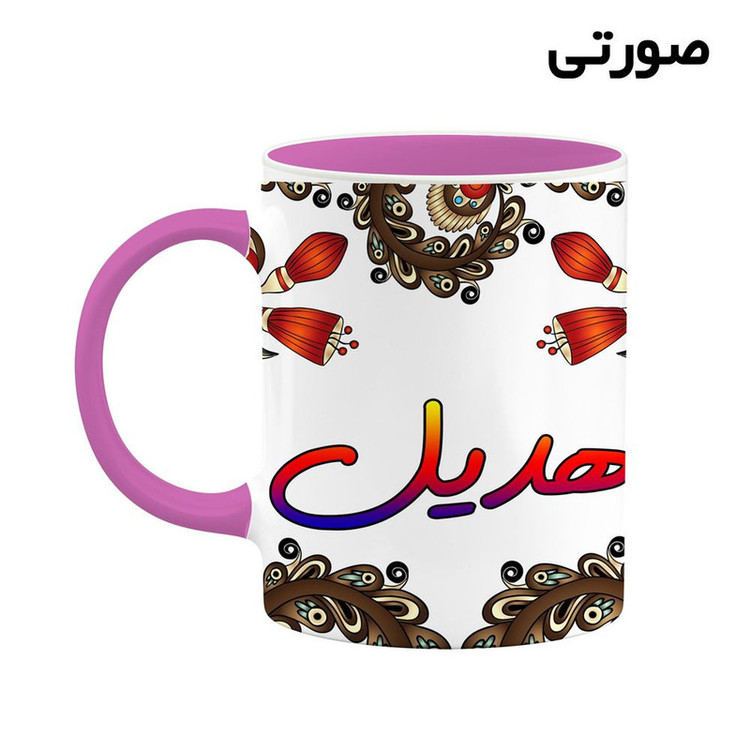 ماگ ( جعبه کادویی رایگان) اسم هدیل سنتی گل و بته کد mgh48238