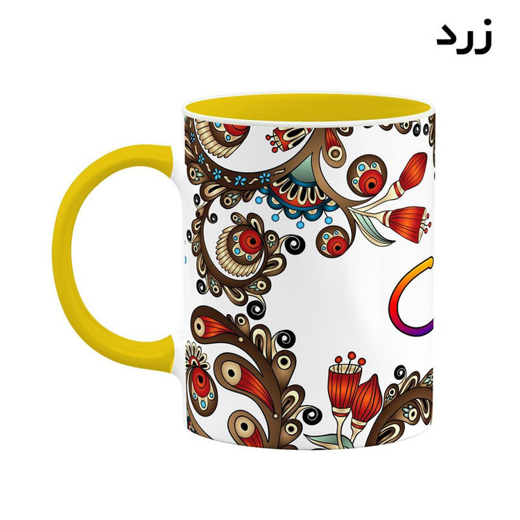 ماگ ( جعبه کادویی رایگان) اسم مانوش سنتی گل و بته کد mgh46988