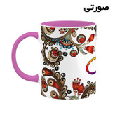 ماگ ( جعبه کادویی رایگان) اسم مانوش سنتی گل و بته کد mgh46988
