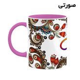 ماگ ( جعبه کادویی رایگان) اسم الکوس سنتی گل و بته کد mgh43723