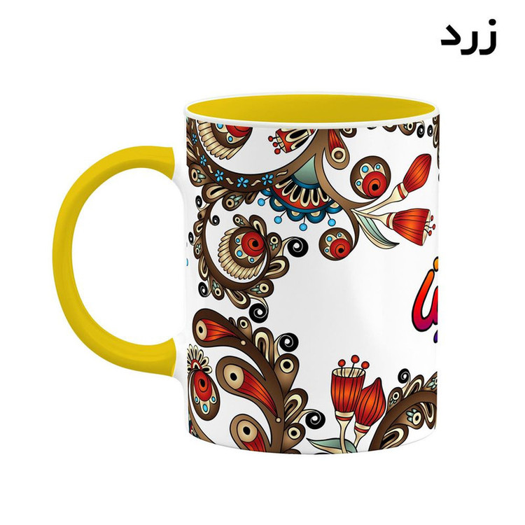 ماگ ( جعبه کادویی رایگان) اسم آلوینا سنتی گل و بته کد mgh43738