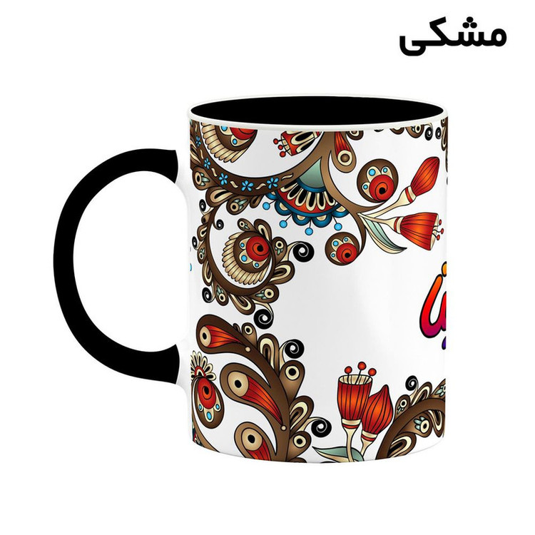 ماگ ( جعبه کادویی رایگان) اسم آلوینا سنتی گل و بته کد mgh43738