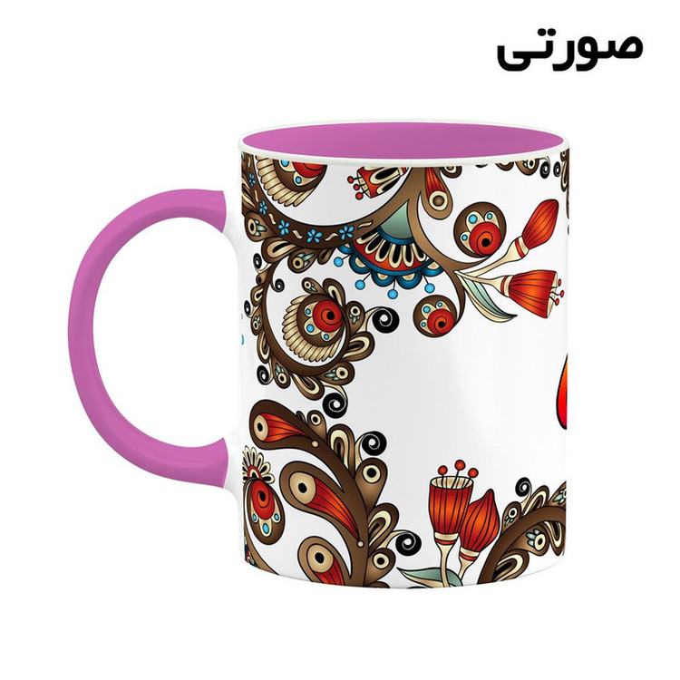 ماگ ( جعبه کادویی رایگان) اسم الینا سنتی گل و بته کد mgh43752