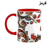 ماگ ( جعبه کادویی رایگان) اسم الینا سنتی گل و بته کد mgh43752