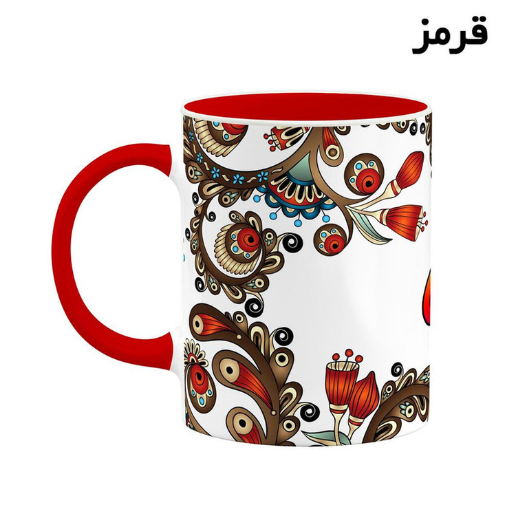 ماگ ( جعبه کادویی رایگان) اسم الینا سنتی گل و بته کد mgh43752