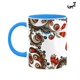 ماگ ( جعبه کادویی رایگان) اسم الینا سنتی گل و بته کد mgh43752