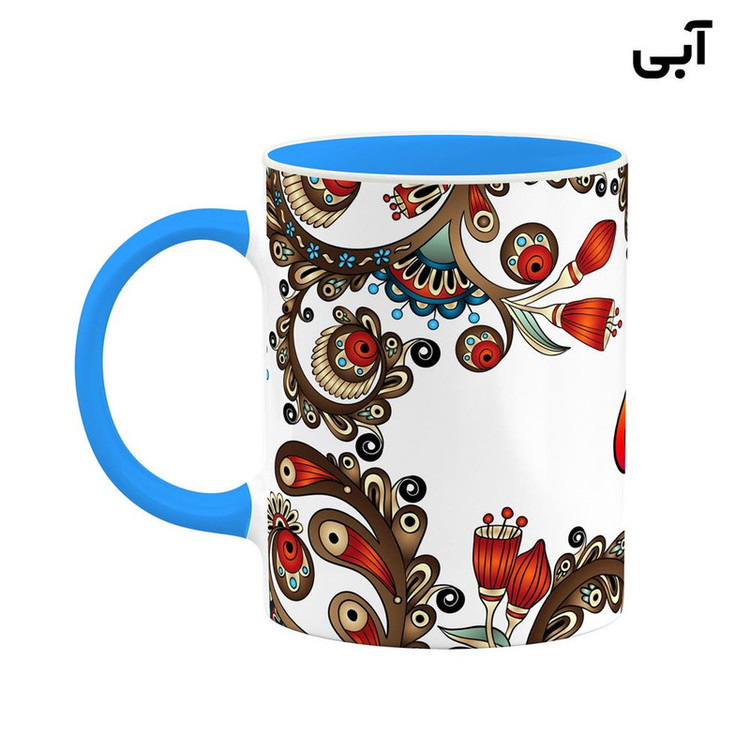 ماگ ( جعبه کادویی رایگان) اسم الینا سنتی گل و بته کد mgh43752