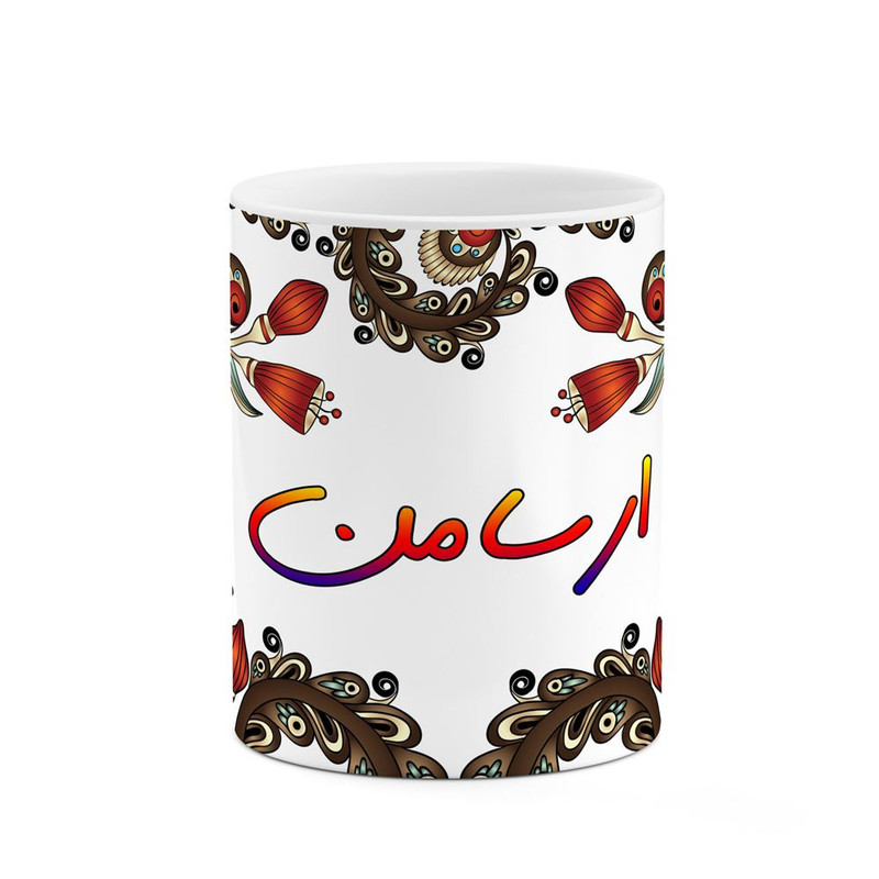 ماگ ( جعبه کادویی رایگان)     اسم ارسامن  سنتی گل و بته کد mgh43439