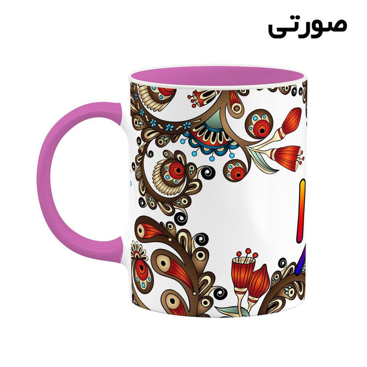 ماگ ( جعبه کادویی رایگان) اسم لارا سنتی گل و بته کد mgh46879