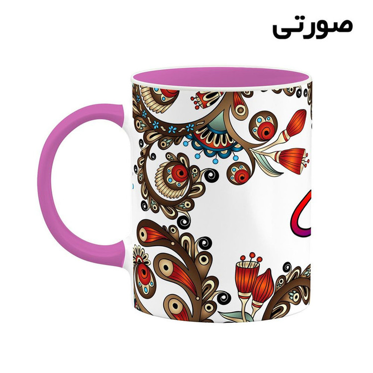 ماگ ( جعبه کادویی رایگان) اسم تباک سنتی گل و بته کد mgh44540