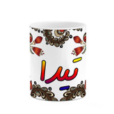 ماگ ( جعبه کادویی رایگان) اسم تیدا سنتی گل و بته کد mgh44612