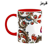 ماگ ( جعبه کادویی رایگان) اسم توکا سنتی گل و بته کد mgh44598