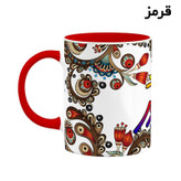 ماگ ( جعبه کادویی رایگان) اسم تیروژ سنتی گل و بته کد mgh44618