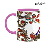ماگ ( جعبه کادویی رایگان) اسم تیروژ سنتی گل و بته کد mgh44618