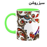 ماگ ( جعبه کادویی رایگان) اسم تیروژ سنتی گل و بته کد mgh44618