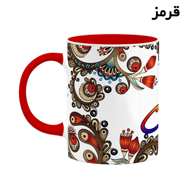 ماگ ( جعبه کادویی رایگان) اسم جامی سنتی گل و بته کد mgh44651
