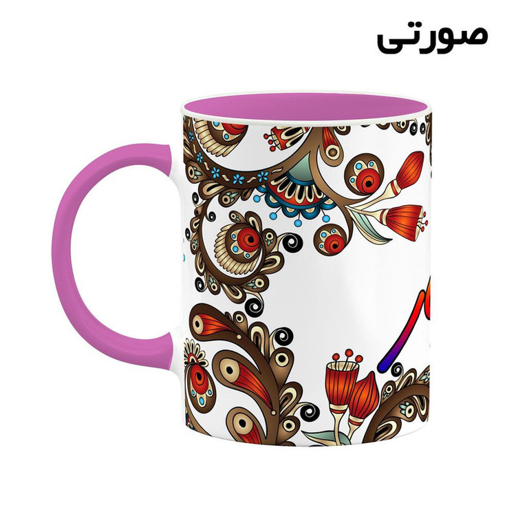 ماگ ( جعبه کادویی رایگان) اسم جانیار سنتی گل و بته کد mgh44663