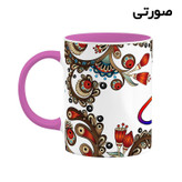 ماگ ( جعبه کادویی رایگان) اسم شان سنتی گل و بته کد mgh45774