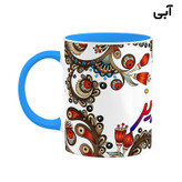 ماگ ( جعبه کادویی رایگان) اسم شباویز سنتی گل و بته کد mgh45818