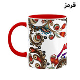 ماگ ( جعبه کادویی رایگان) اسم شهپر سنتی گل و بته کد mgh45885