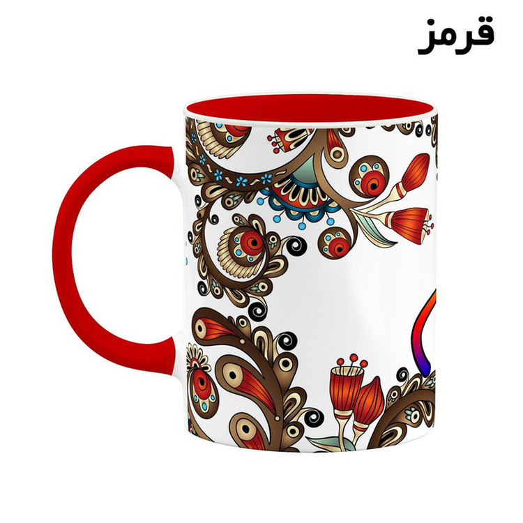 ماگ ( جعبه کادویی رایگان) اسم صنم سنتی گل و بته کد mgh45991