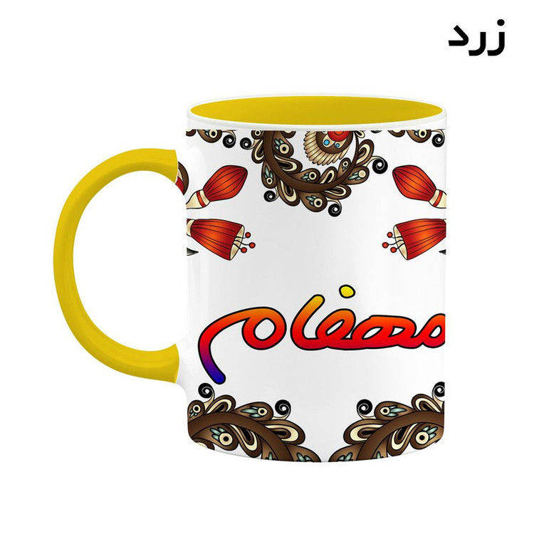ماگ ( جعبه کادویی رایگان) اسم مهفام سنتی گل و بته کد mgh47801