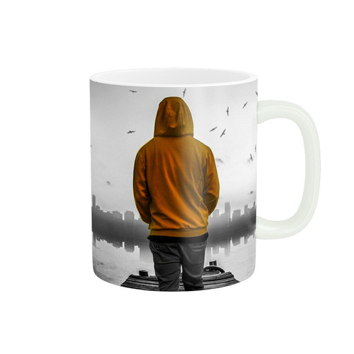 ماگ ( جعبه کادویی رایگان) پسر تنها روی دریاچه کد 1429