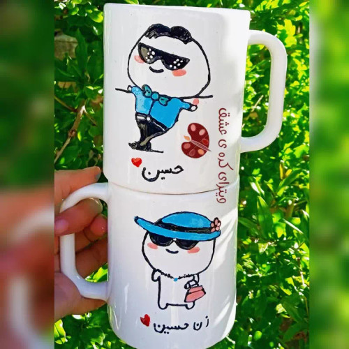 ماگ ( جعبه کادویی رایگان) ست عاشقانه قابل سفارش با تمامی اسم ها