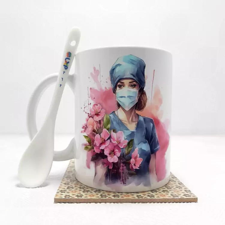 ماگ ( جعبه کادویی رایگان) پرستار بدون .،زیر لیوانی . کد 362
