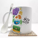 ماگ ( جعبه کادویی رایگان) هرروزتان نوروز نوروزتان پیروز بدون .،زیر لیوانی . کد 152