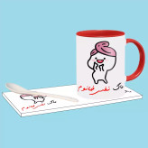 ماگ ( جعبه کادویی رایگان) دختر کلاه بسر اسم نفس ، . .