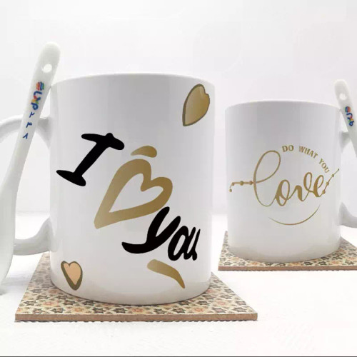 ماگ ( جعبه کادویی رایگان) عشقlove بدون .،زیر لیوانی . کد 248