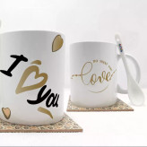 ماگ ( جعبه کادویی رایگان) عشقlove بدون .،زیر لیوانی . کد 248