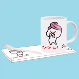 ماگ ( جعبه کادویی رایگان) دختر کلاه بسر اسم النا ، . .