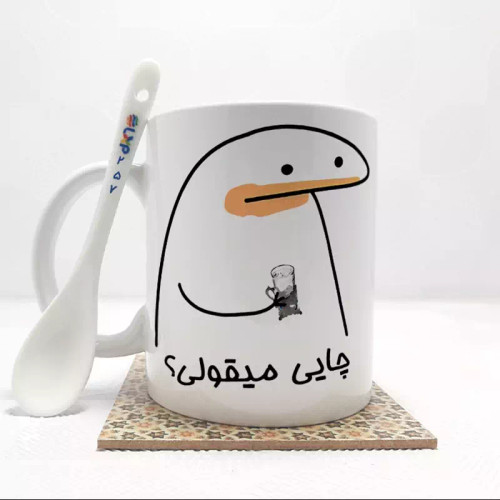 ماگ ( جعبه کادویی رایگان) چایی میقولی بدون .،زیر لیوانی . کد 257