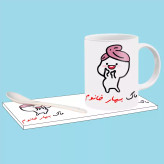 ماگ ( جعبه کادویی رایگان) دختر کلاه بسر اسم بهار ، . .
