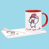ماگ ( جعبه کادویی رایگان) دختر کلاه بسر اسم محیا ، . .