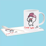 ماگ ( جعبه کادویی رایگان) دختر کلاه بسر اسم محیا ، . .