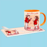 ماگ ( جعبه کادویی رایگان) ولنتاینت مبارک اسم مهلا ، . .