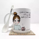 ماگ ( جعبه کادویی رایگان) این لیوان ملیکا می باشد (با قابلیت تغییر نام) بدون .،زیر لیوانی . کد 46