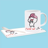 ماگ ( جعبه کادویی رایگان) دختر کلاه بسر اسم ثنا ، . .