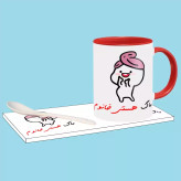 ماگ ( جعبه کادویی رایگان) دختر کلاه بسر اسم هستی ، . .