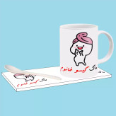 ماگ ( جعبه کادویی رایگان) دختر کلاه بسر اسم گیسو ، . .